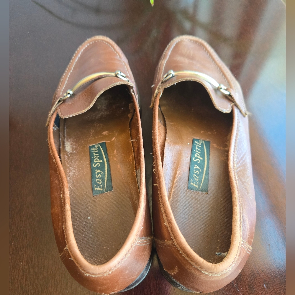 Vintage Easy Spirit Brown Leather Horsebit Loafers - Size 8/8.5 - Picture 6 of 10